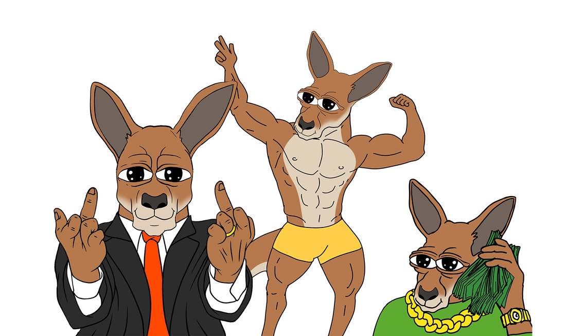 Three RURUs: suit RURU, gym RURU and money RURU